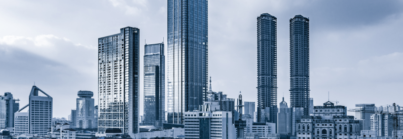 Imagem representando fundos imobiliarios de uma grande cidade